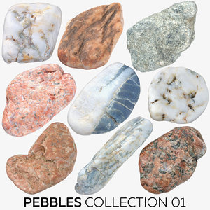 3D pebbles 01 model