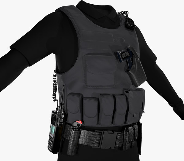 3D police officer equipment model