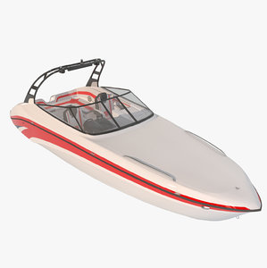3D luxury motorboat