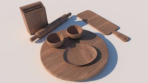 3D kitchen wood products wooden