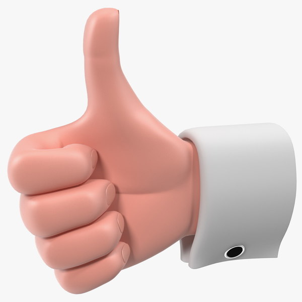 3D cartoon man hand thumbs-up model