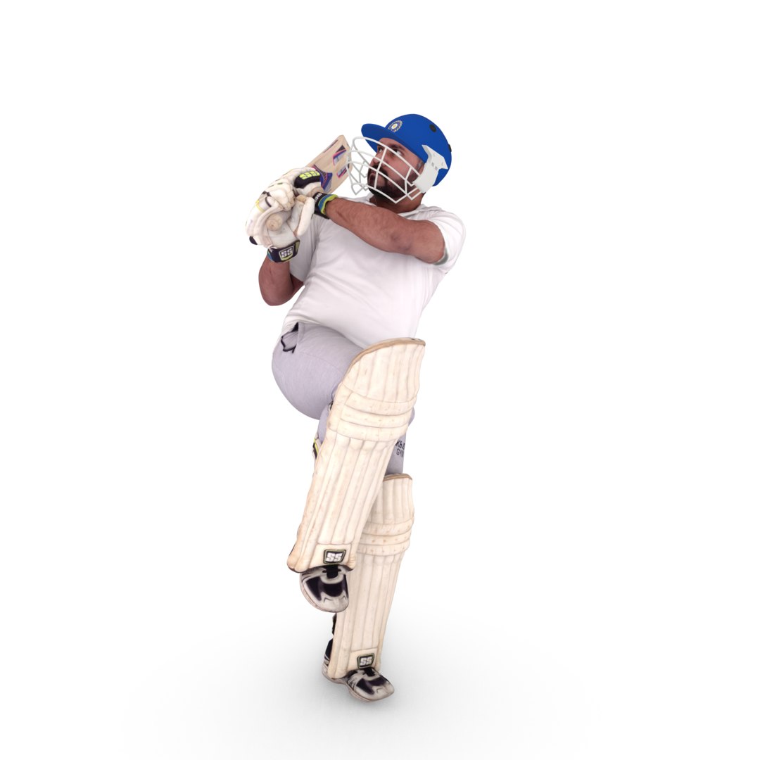 3D scanned indian cricket batsmen TurboSquid 1516206
