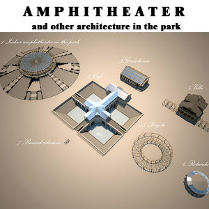 3D classical architecture park model