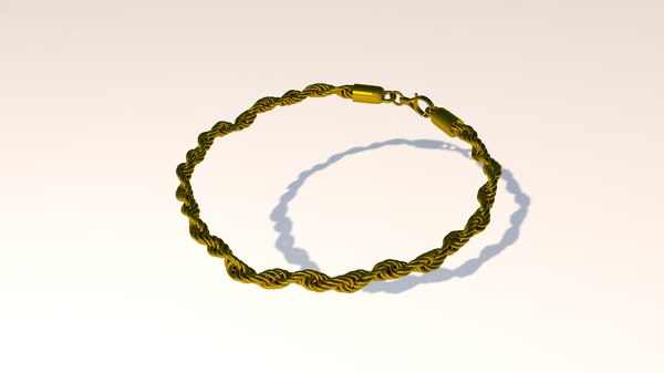 3D rope chain bracelet model 