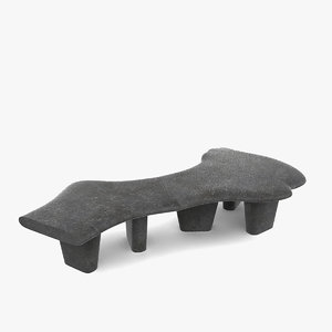 modern bench 3D model