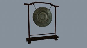 3D model asian gong