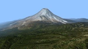 landscape volcano 3D model
