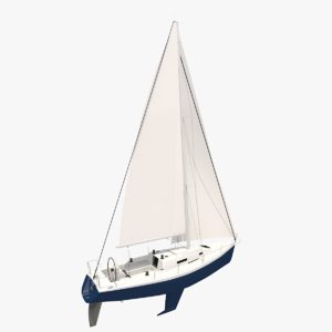 sailboat boat sail 3D
