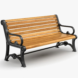 park bench 3D model