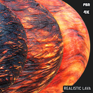 PBR Realistic Lava textures