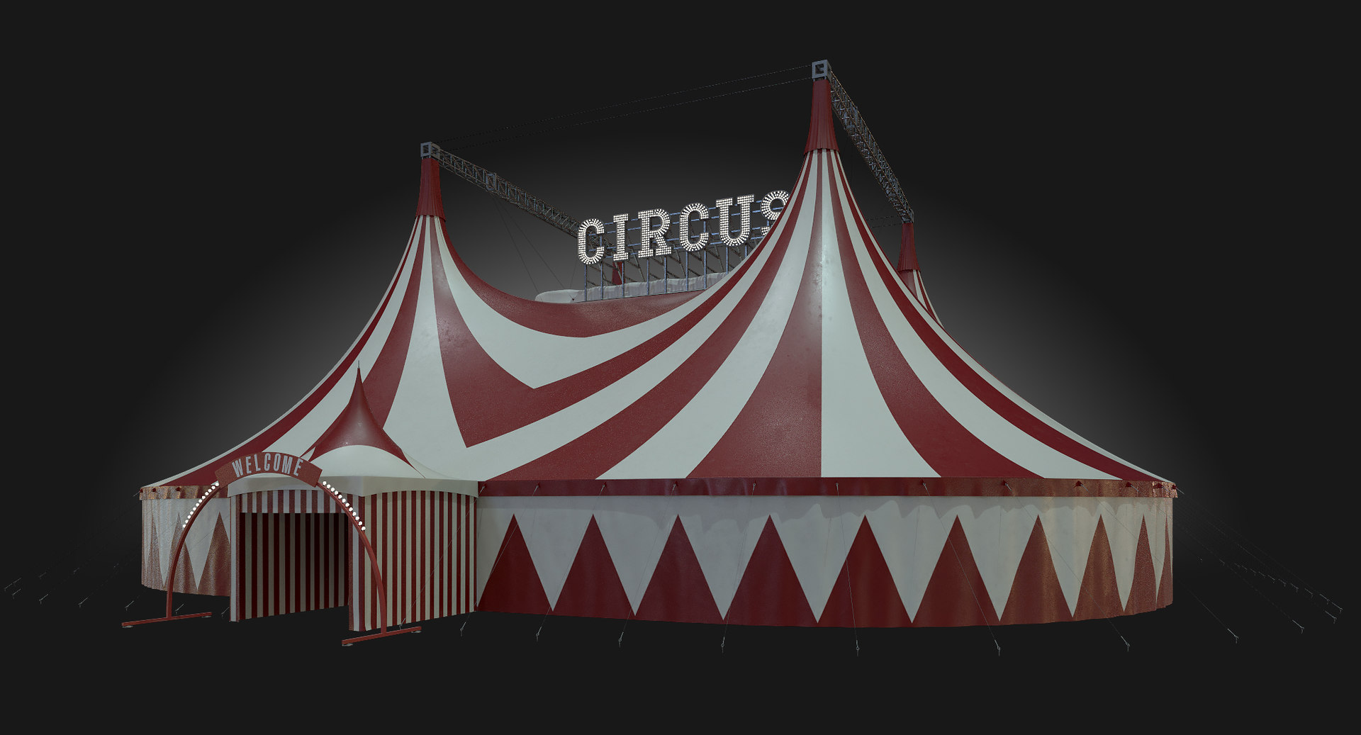 3D circus tent fair model - TurboSquid 1516744