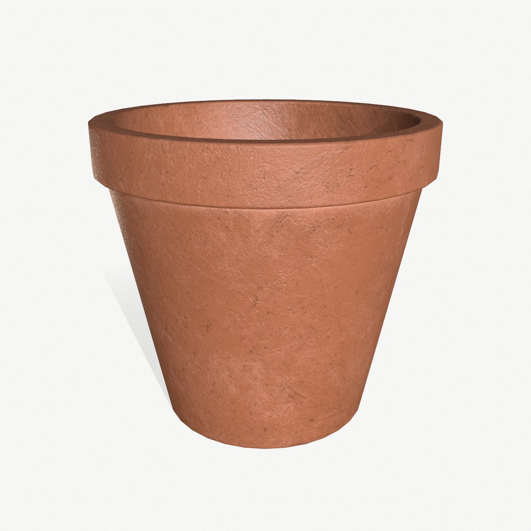 3D clay pot 1 model TurboSquid 1516731