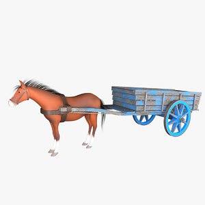 3D model horse cart