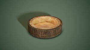 3D model bark bowl