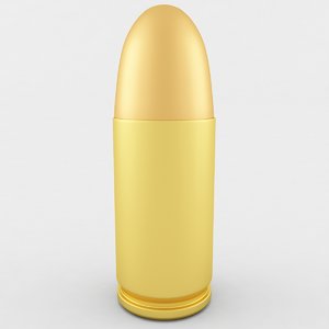 3D model 9x19 parabellum cartridge