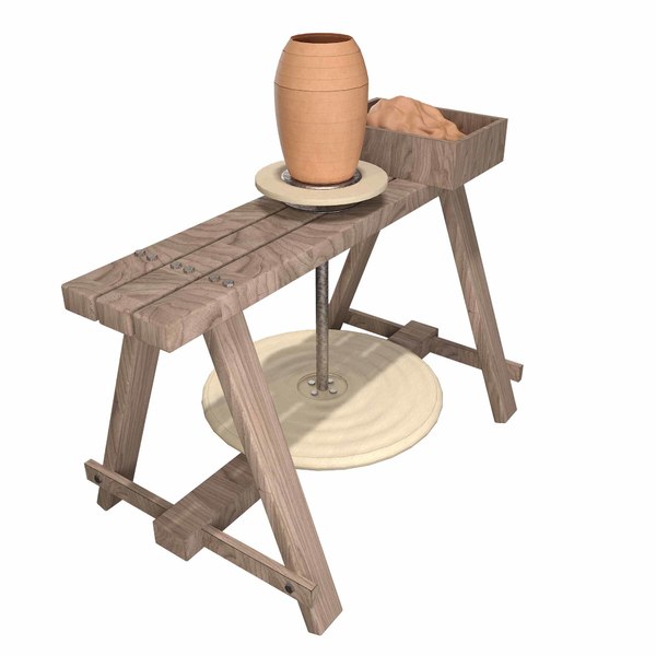 Medieval pottery wheel 3D model TurboSquid 1517224