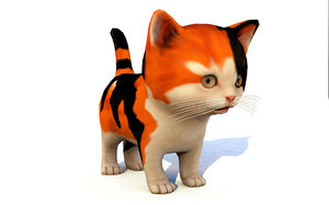 3D animal cute kitten cat