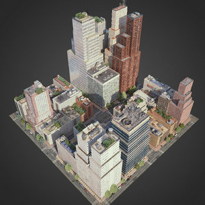 city exterior streets 3D model