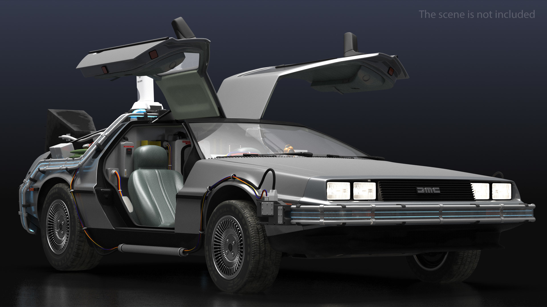 Delorean dmc-12 time machine 3D - TurboSquid 1517748