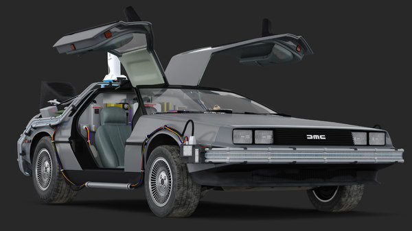 Delorean dmc-12 time machine 3D - TurboSquid 1517748