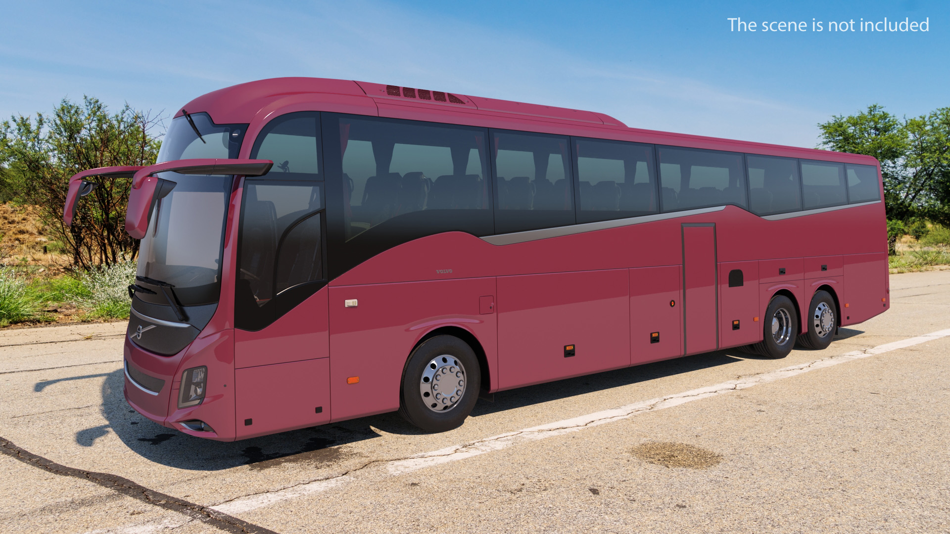 volvo 9900 bus rigged3d模型