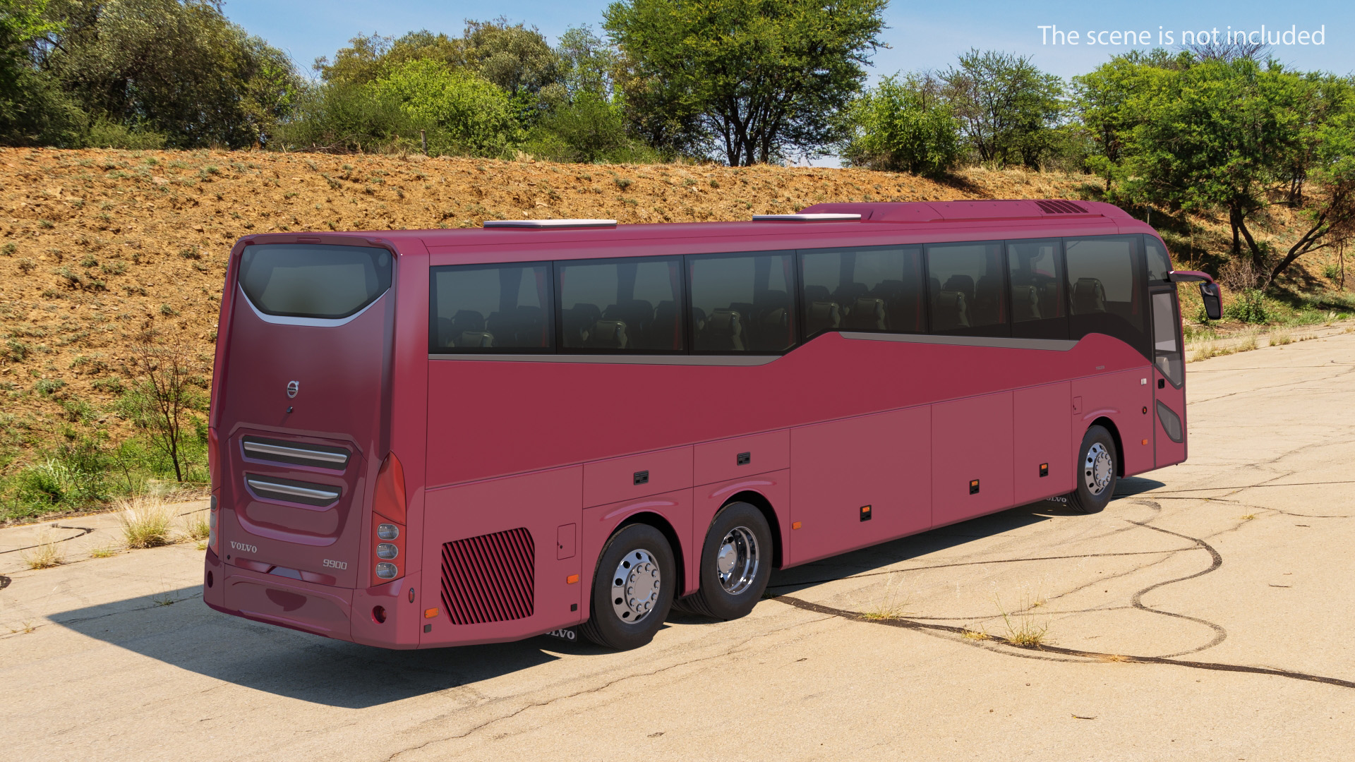 volvo 9900 bus rigged3d模型