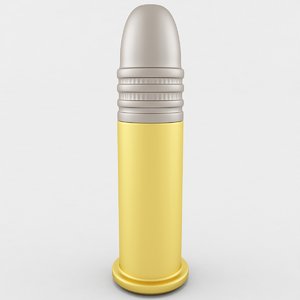 22 long rifle cartridge 3D model