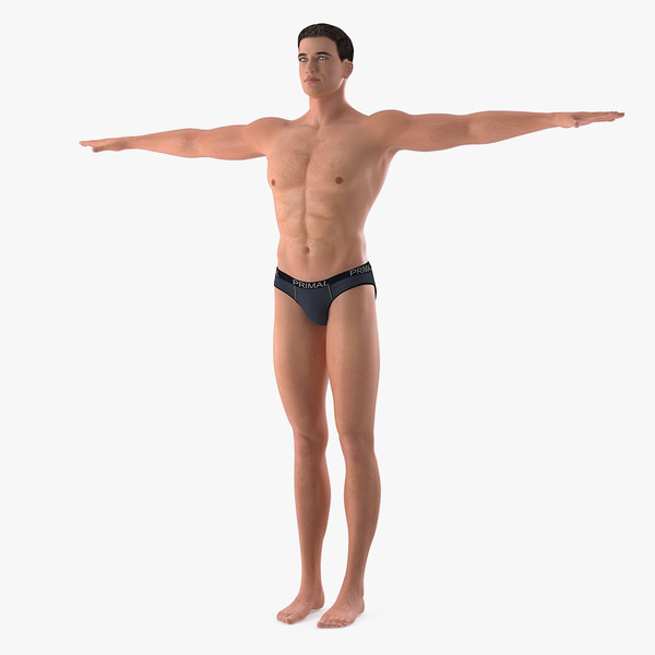 3D fit athletic man t-pose