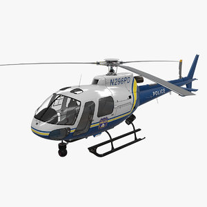 helicopter as-350 philadelphia police 3D