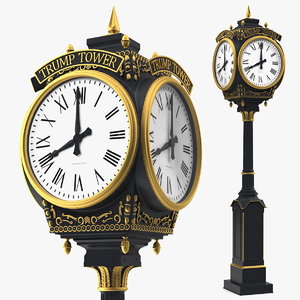 trump tower clock 3D
