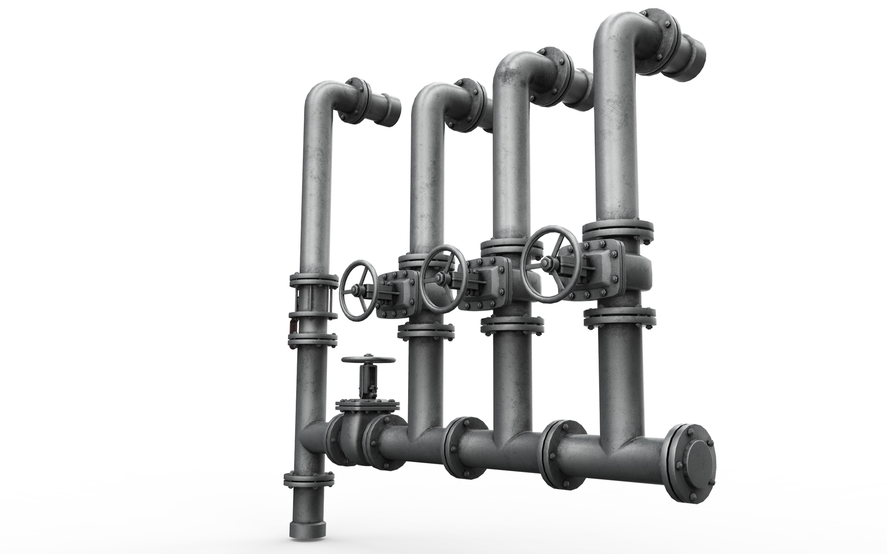 Industrial pipe assembly 3D - TurboSquid 1518026