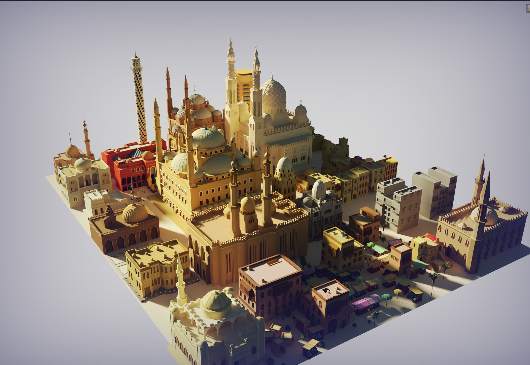 Mosque Cairo 3D Model - TurboSquid 1518145