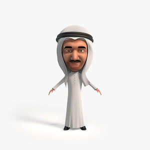 3d arab man model