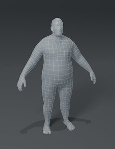 male body fat base mesh 3D model