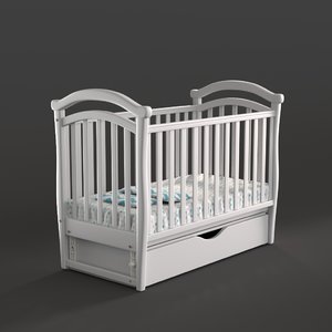 3D model baby crib