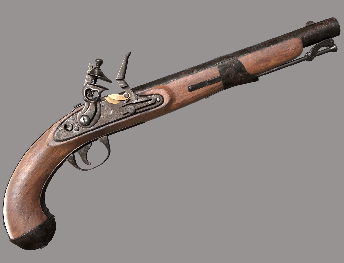 Flintlock pistol 3D model TurboSquid 1518207