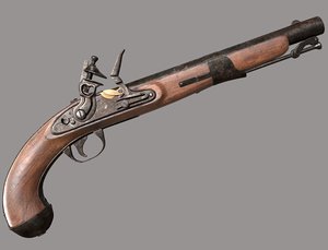 flintlock pistol 3D model
