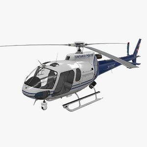 helicopter as-350 ontario police 3D model