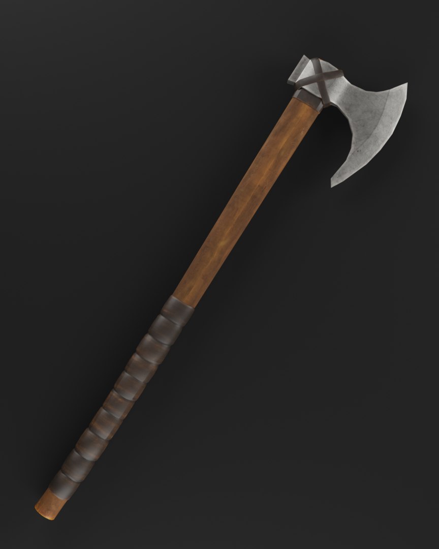 Viking battle axe 3D model - TurboSquid 1518635