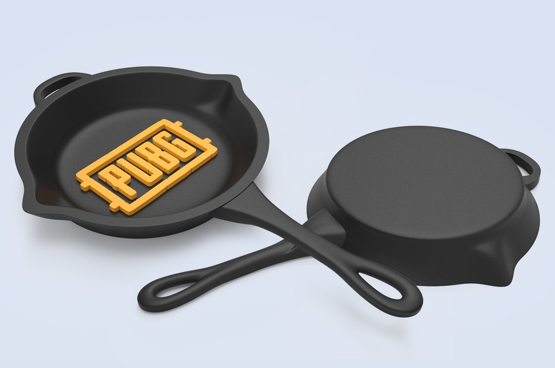 3D pubg frying pan model TurboSquid 1518672