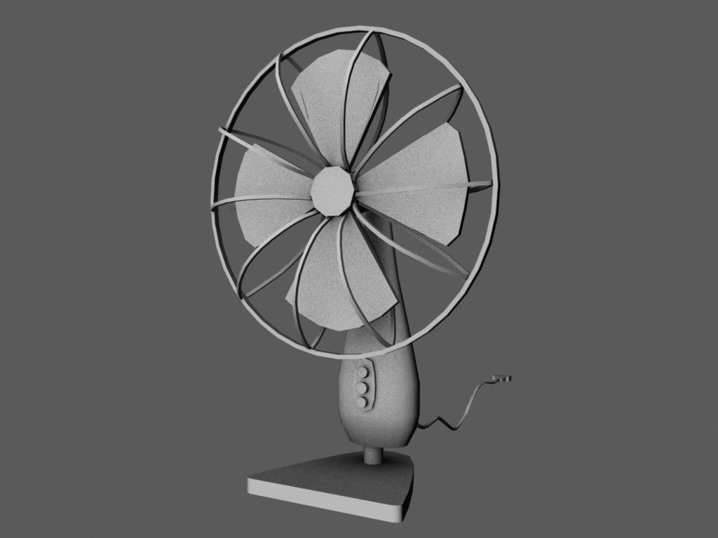 Table fan 3D TurboSquid 1518721
