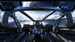 spaceship cockpit v2 3D model