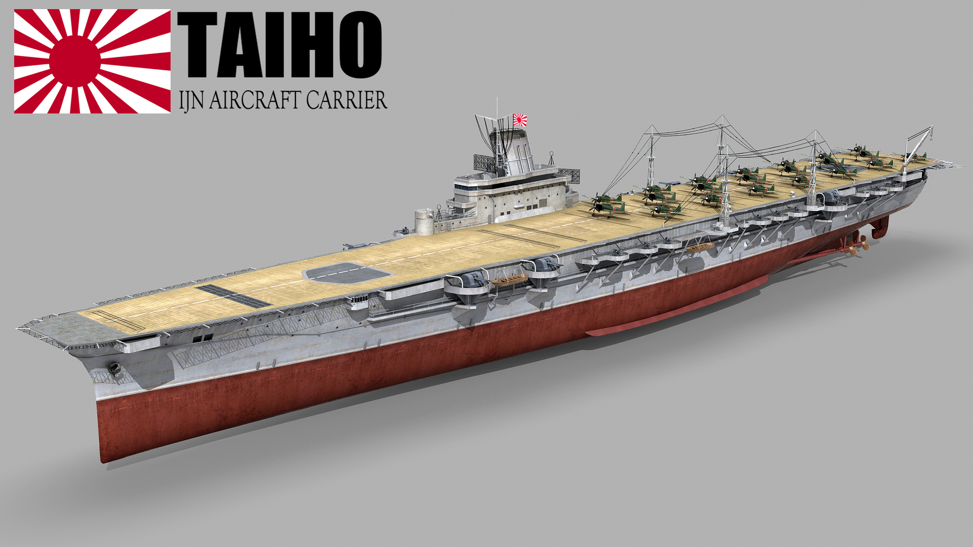 Japanischer Flugzeugträger Taiho 3D-Modell - TurboSquid 1518984