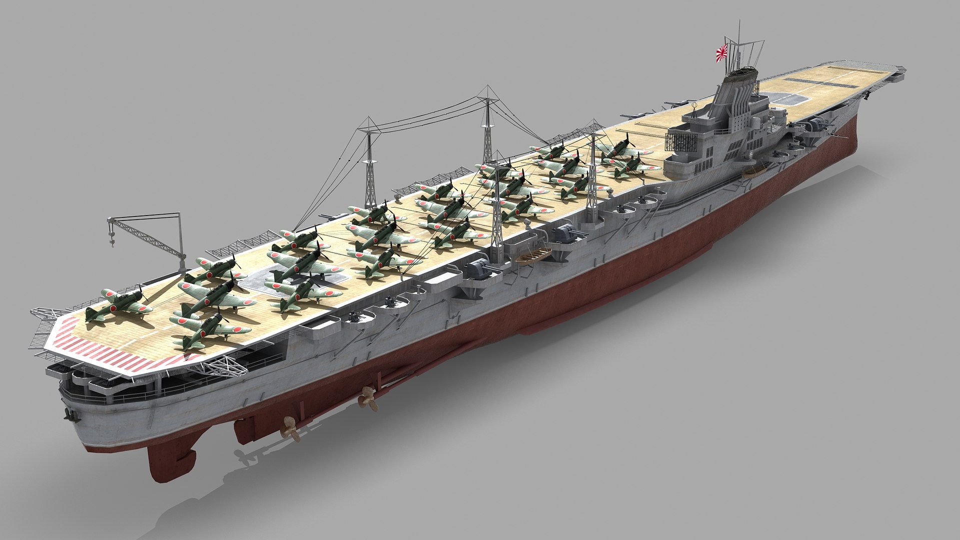 3D japanese aircraft carrier taiho model - TurboSquid 1518984