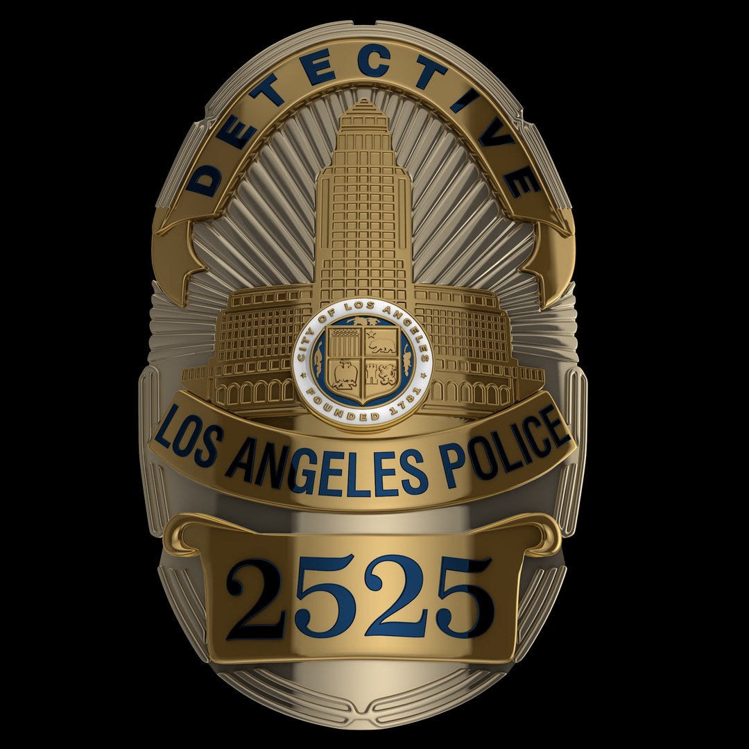 Police Badge Los Angeles Model Turbosquid 1519061 8663