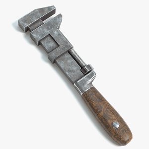 3D old monkey wrench