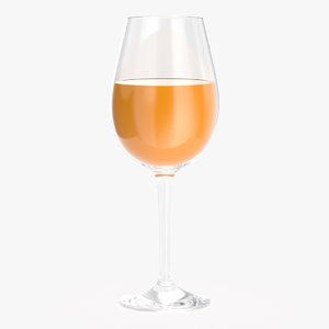 3D model orange juice wine