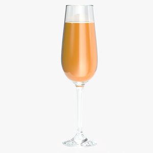 3D orange juice champagne