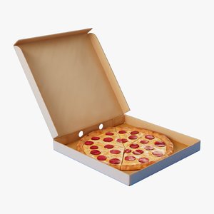 cartoon pizza 3D model