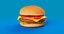 3D cartoon burger